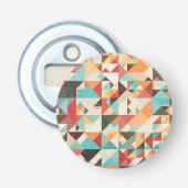 Earthtone Geometric Pattern Button Flesopener (Voorkant)