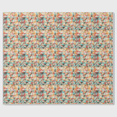 Earthtone Geometric Pattern Cadeaupapier (Vlak)