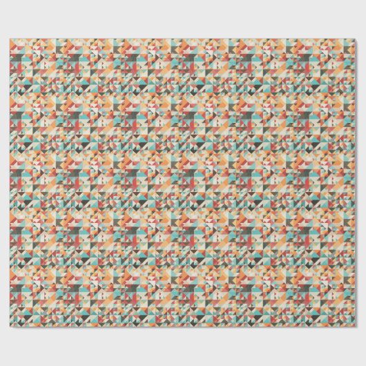 Earthtone Geometric Pattern Cadeaupapier (Vlak)