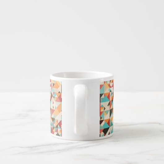 Earthtone Geometric Pattern Espresso Kop (Achterkant)