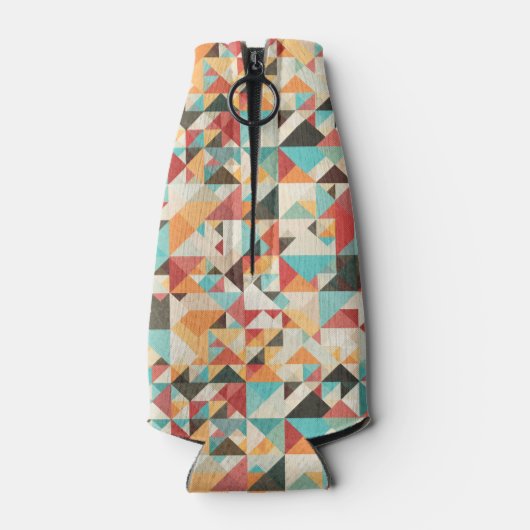 Earthtone Geometric Pattern Flesjeskoeler (Achterkant)