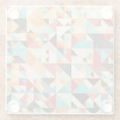 Earthtone Geometric Pattern Glazen Onderzetter (Achterkant)