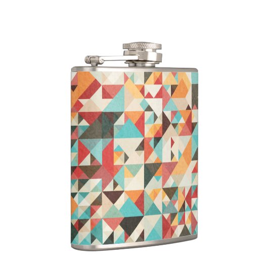 Earthtone Geometric Pattern Heupfles (Rechts)