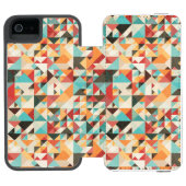 Earthtone Geometric Pattern Incipio iPhone Portemonnee Hoesje (Agenda Open)