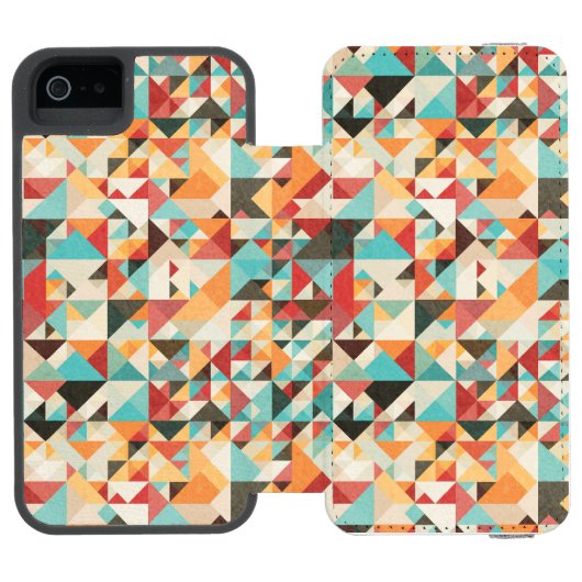 Earthtone Geometric Pattern Incipio iPhone Portemonnee Hoesje (Agenda Open)