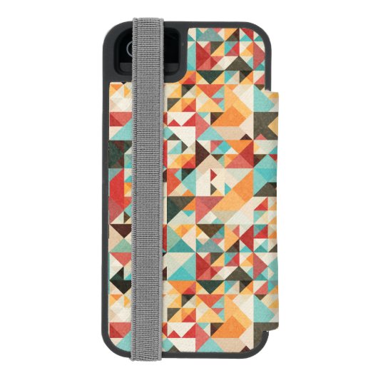 Earthtone Geometric Pattern Incipio iPhone Portemonnee Hoesje (Agenda Achterkant)