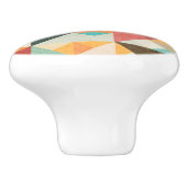 Earthtone Geometric Pattern Keramische Knop (Zijkant)