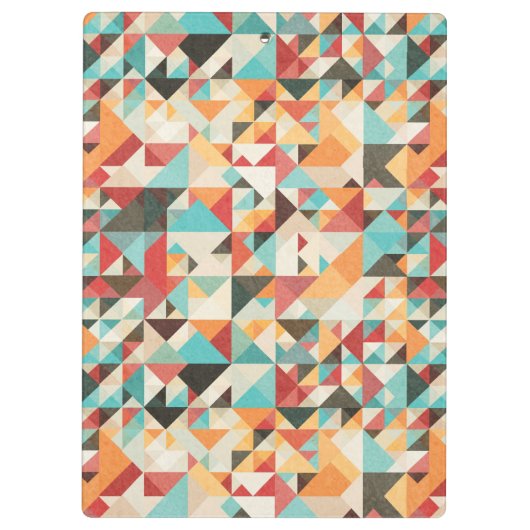 Earthtone Geometric Pattern Klembord (Achterkant)