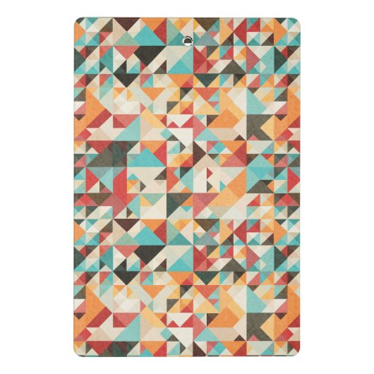 Earthtone Geometric Pattern Mini Klembord (Achterkant)