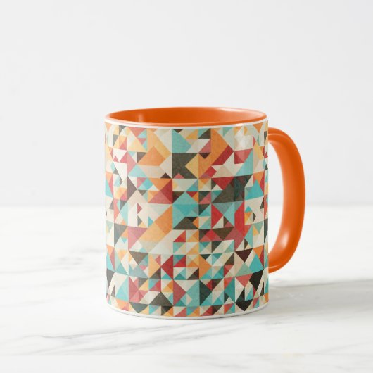 Earthtone Geometric Pattern Mok (Voorkant rechts)