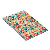Earthtone Geometric Pattern Notitieboek (Rechterzijde)