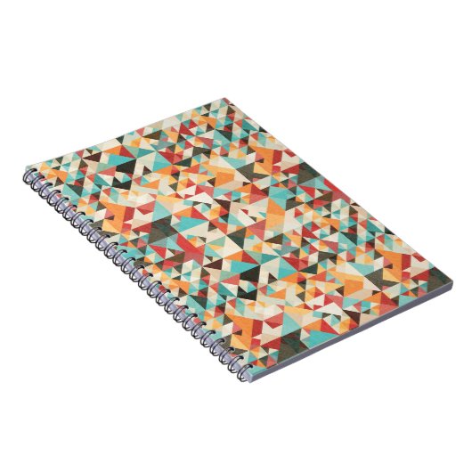 Earthtone Geometric Pattern Notitieboek (Rechterzijde)
