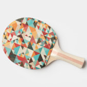 Earthtone Geometric Pattern Tafeltennisbatje (Zijkant)