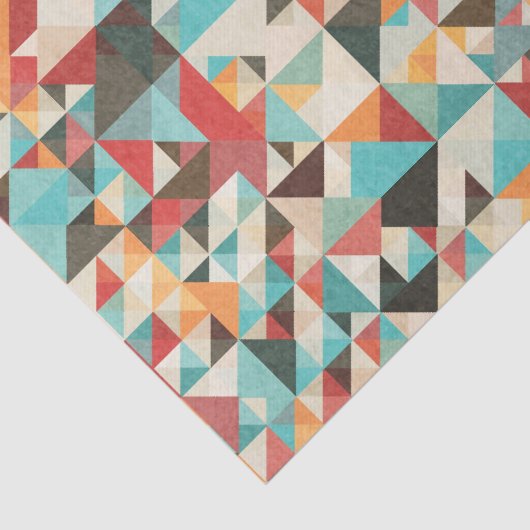 Earthtone Geometric Pattern Tissuepapier (Detail)