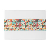 Earthtone Geometric Pattern Uitnodigingen Wikkel (Achterkant Voorbeeld)