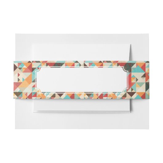 Earthtone Geometric Pattern Uitnodigingen Wikkel (Voorkant Voorbeeld)