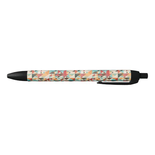 Earthtone Geometric Pattern Zwarte Inkt Pen (Bodem)