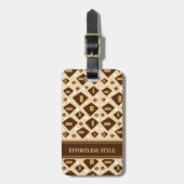 Earthtone Geometry Bagagelabel (Voorkant verticaal)