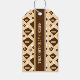 Earthtone Geometry Cadeaulabel