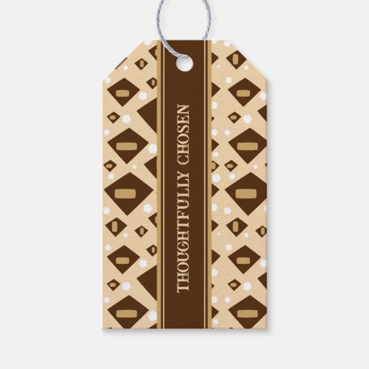 Earthtone Geometry Cadeaulabel (Voorkant)