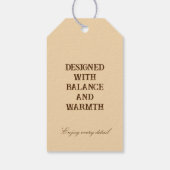 Earthtone Geometry Cadeaulabel (Achterkant)