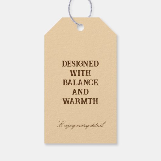 Earthtone Geometry Cadeaulabel (Achterkant)