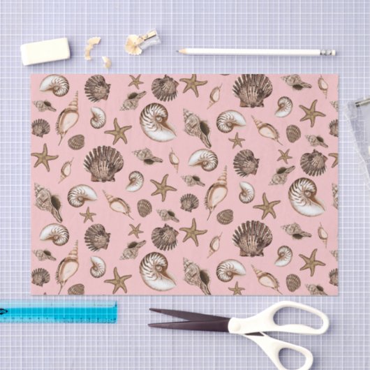 Earthtone kruidt roze tissuepapier (Craft)