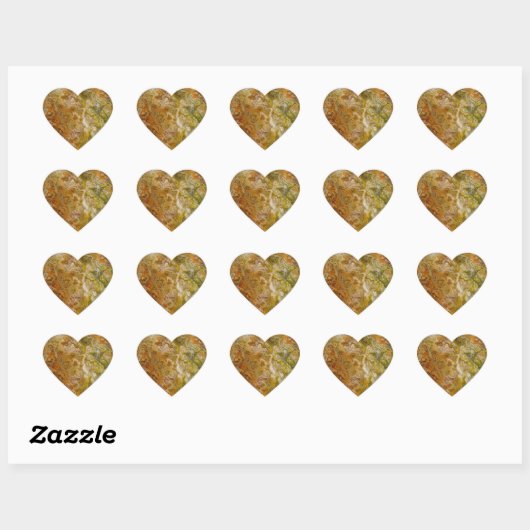Earthtone Marble Heart Stickers (Vel)