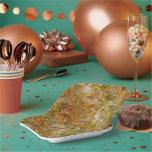 Earthtone Marble Paper Party Plates Papieren Bordje<br><div class="desc">Part of a versatile, decorative collection of paper party supplies and gift wrap with earthtones as the primary color scheme - a collection featuring coordinated patterns and designs created to work together. The focus is on clean, balanced visuals that are easy to mix and match for all your gift wrap...</div>