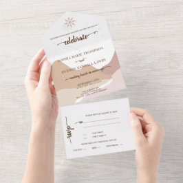 Earthtone Mountain Avontuur All In One Uitnodiging