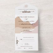 Earthtone Mountain Avontuur All In One Uitnodiging (Binnen)