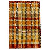 Earthtone Plaid Gift Bag Medium Cadeauzakje (Voorkant)