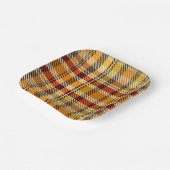 Earthtone Plaid Paper Party Plates Papieren Bordje (Gebogen)