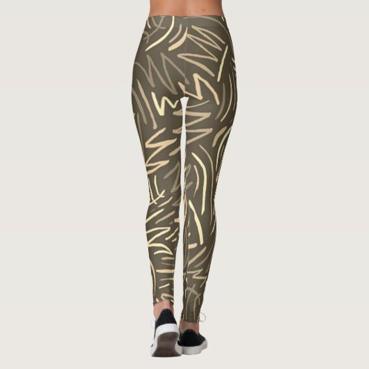 Earthtone Scribble-Leggings Leggings (Achterkant)