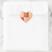 Earthtone Skies Tiles Heart Stickers (Tas)
