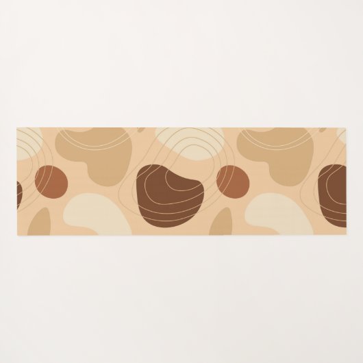 EarthTones Abstract Shapes Pattern Yoga Mat (Achterkant (horizontaal))