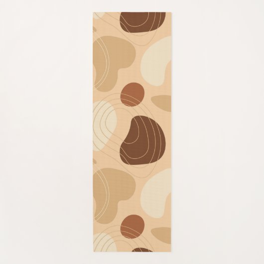 EarthTones Abstract Shapes Pattern Yoga Mat (Voorkant)