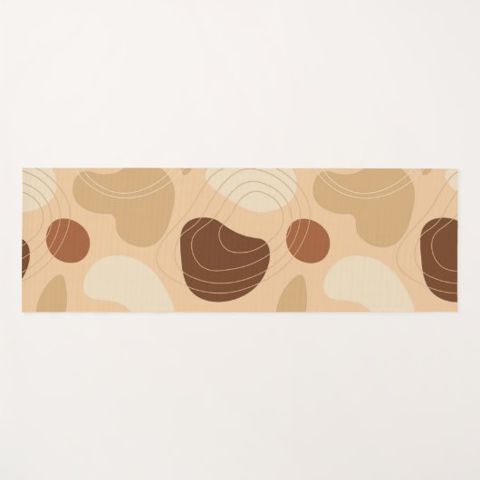 EarthTones Abstract Shapes Pattern Yoga Mat (Voorkant (horizontaal))