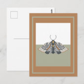 Earthtones Boho Butterfly Colorblock Briefkaart (Voorkant / Achterkant)