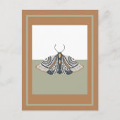 Earthtones Boho Butterfly Colorblock Briefkaart (Voorkant)