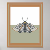 Earthtones Boho Butterfly Colorblock Poster (Voorkant)