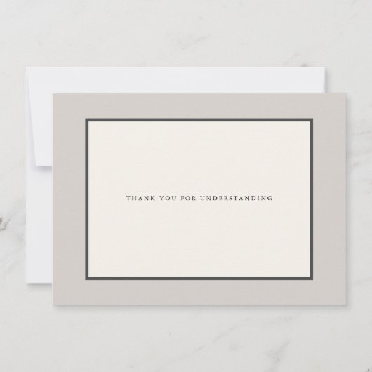 Earthtones - Moderne mededeling uitstel evenement Kaart (Achterkant)