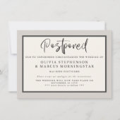 Earthtones - Moderne mededeling uitstel evenement Kaart (Voorkant)