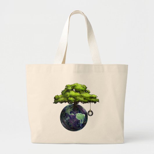 EarthTree Grote Tote Bag (Voorkant)