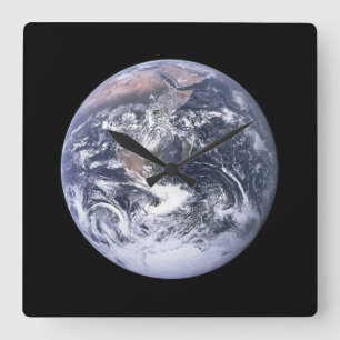 EARTHWALL CLOCK VIERKANTE KLOK