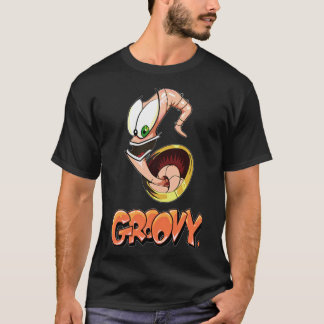 Earthworm Jim Groovy! Klassieke T Shirt-T T-shirt