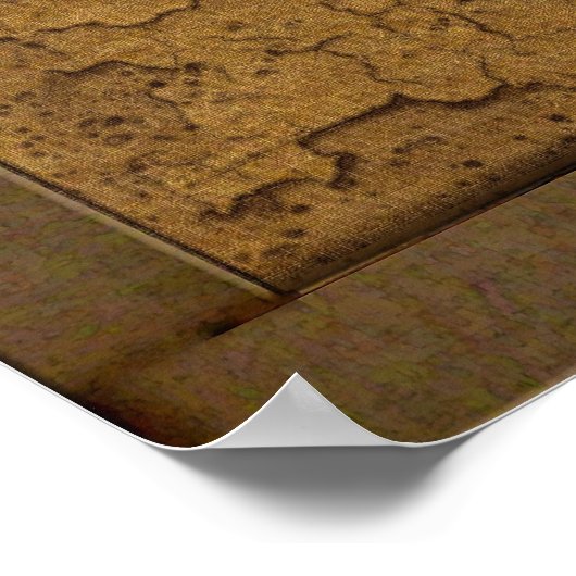 Earthy 2D Africa Map Art Poster (Hoek)