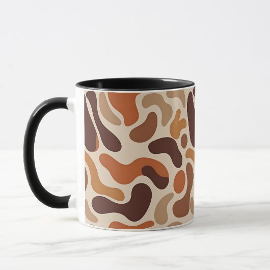 Earthy Abstract Coffee Mug – Organic Shapes  Mok (Links)