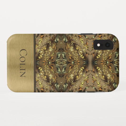 Earthy Abstract Monogram Case-Mate iPhone Case (Achterkant (horizontaal))