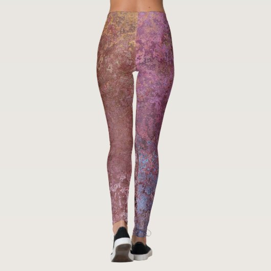 Earthy Alcohol Ink Abstract Leggings (Achterkant)